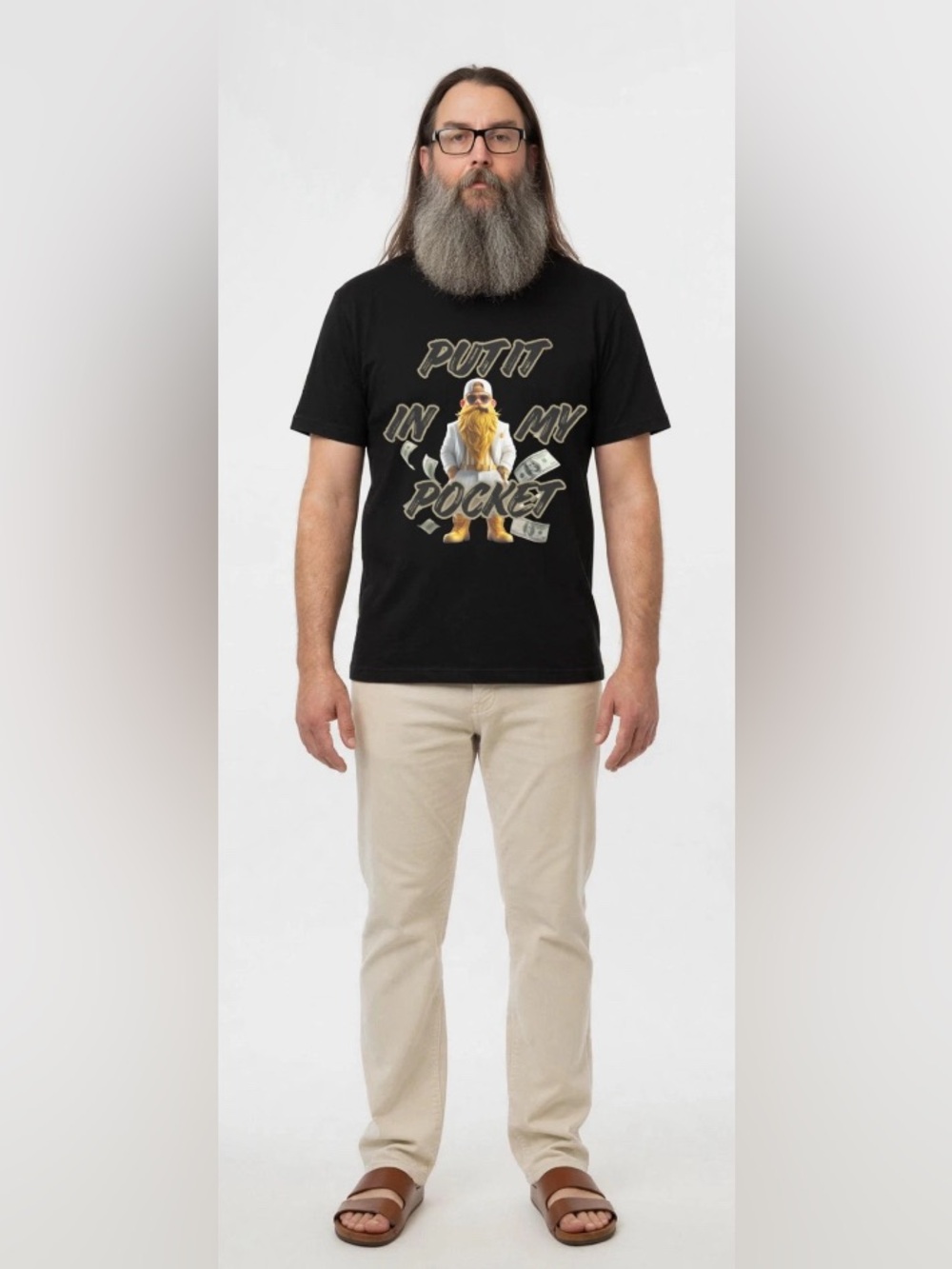 Lucky the Gnome P.I.M.P – “Put-It In My Pocket” T-Shirt